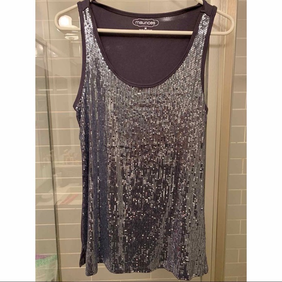 Maurices Tops - Charcoal sequin tank top